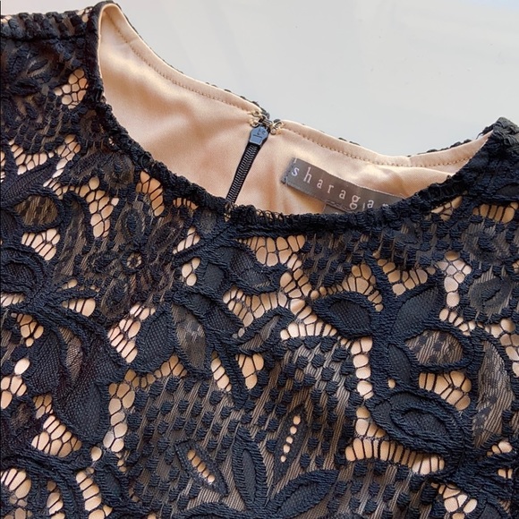 NWT Sharagano Floral Lace Scalloped Sheath Dress - Picture 5 of 9